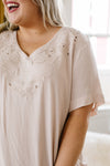 Elegantly Embroidered Shirt Dress - Trendy Plus Size Women's Boutique Clothing