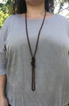 Chloe 60" Faceted Long Bead Necklace - Trendy Plus Size Women's Boutique Clothing
