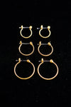 Hoops Galore Set In Gold - Trendy Plus Size Women's Boutique Clothing
