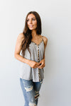 Just A Little Wild Camisole In Heather Gray