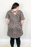 Mocha Leopard Swing Tunic Dress - Trendy Plus Size Women's Boutique Clothing