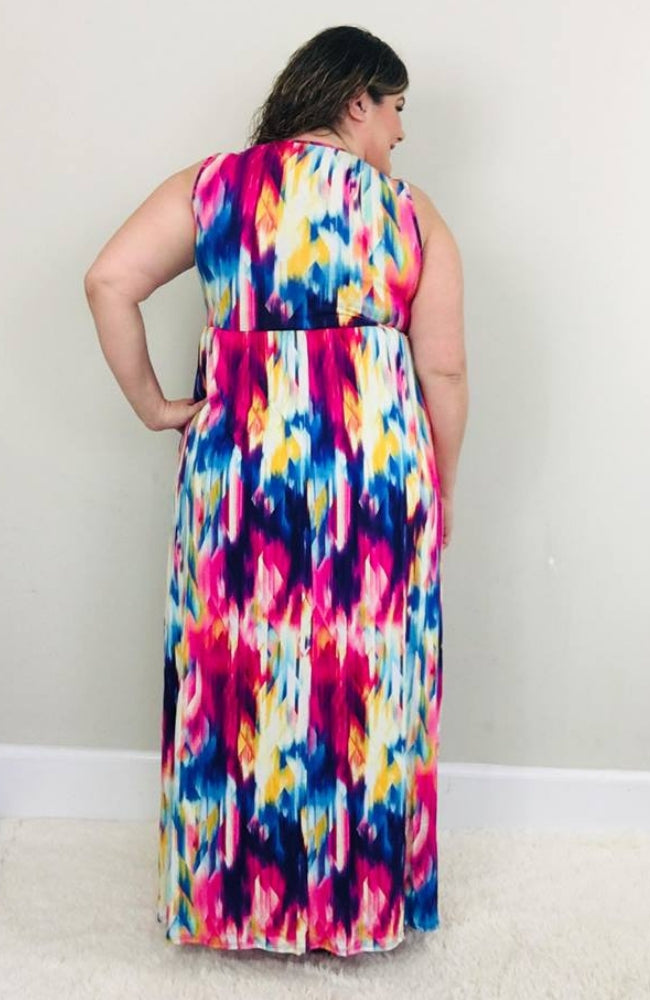 Shades of Summer Maxi Dress - Trendy Plus Size Women's Boutique Clothing