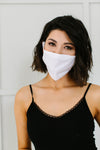 Save Face Mask In White - Trendy Plus Size Women's Boutique Clothing