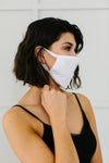 Save Face Mask In White - Trendy Plus Size Women's Boutique Clothing