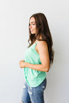 Simply Twisted Tank In Mint