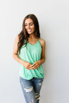 Simply Twisted Tank In Mint