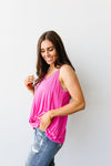 Simply Twisted Tank In Pink