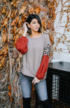 Wild Side Waffle Knit Top - Trendy Plus Size Women's Boutique Clothing